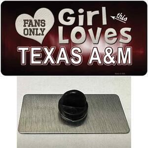 Texas A&M Aggies Hat Pin Tag This Girl Metal Backpack Retro NCAA  New 1.5"x.75"